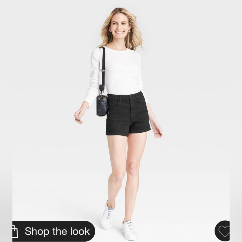 Black Jean Shorts